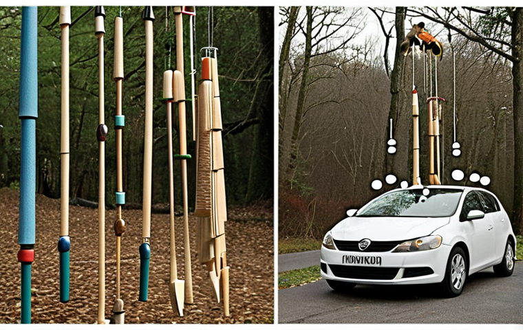 **
"A sound collage: fragments of urban noise (car horns, snippets of children playing) and nature sounds (birdsong, wind chimes) are visually represented as overlapping, textured layers, creating an abstract soundscape composition."
**